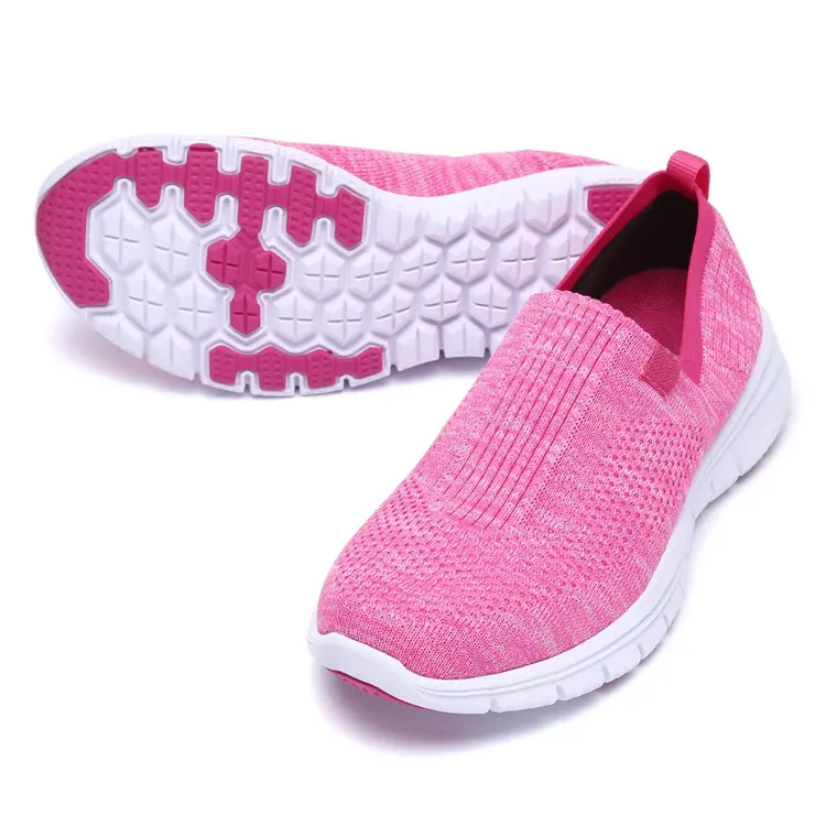 China Maker New Stylish Anti Slip Breathable Cozy Bright Pink Men Womens Loafer Shoes Ladies Flat