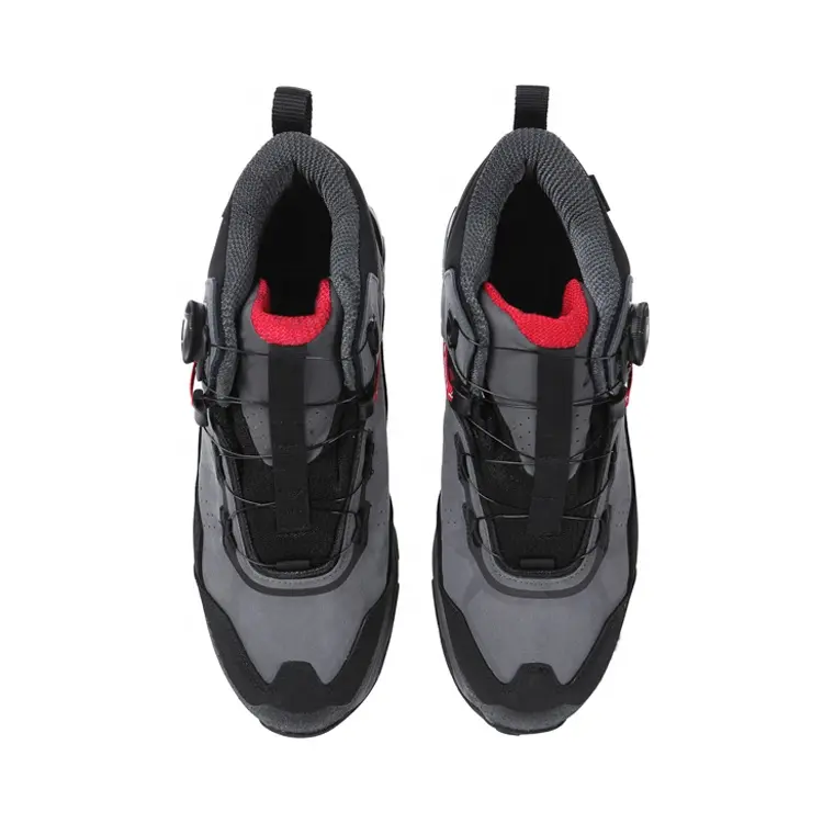 New Mid-top Lace-up  Fashion Safety Anti Slip Outdoor Women Men Waterproof Hiking Leather Boots